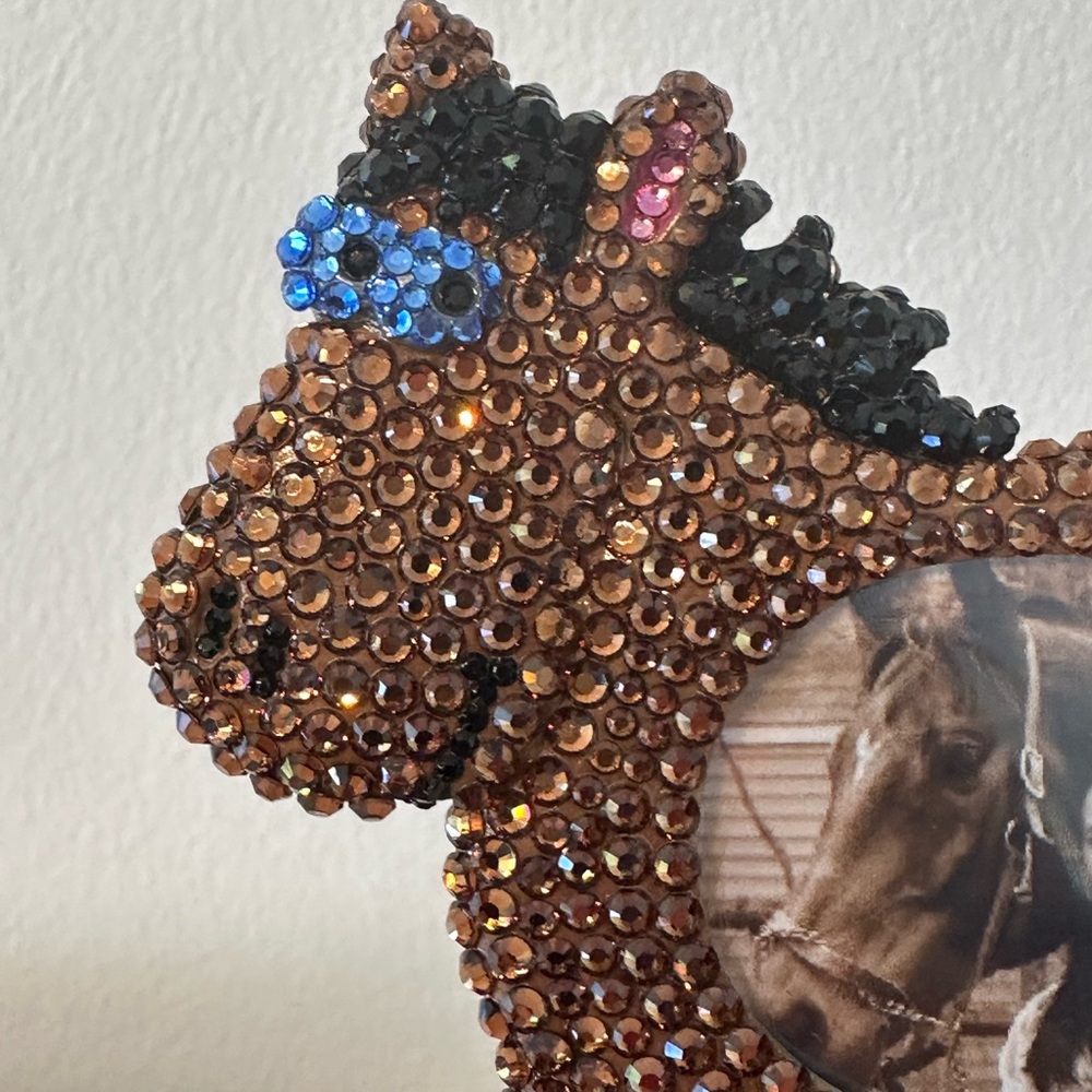 Spirit animal horse equestrian Swarovski crystal picture frame nursery farm - Picture 2 of 5